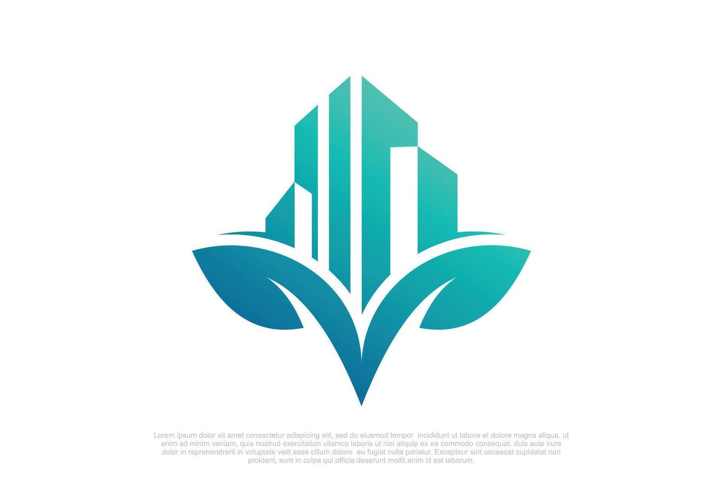 natureza cidade logotipo Projeto vetor modelo simples conceito Prêmio vetor