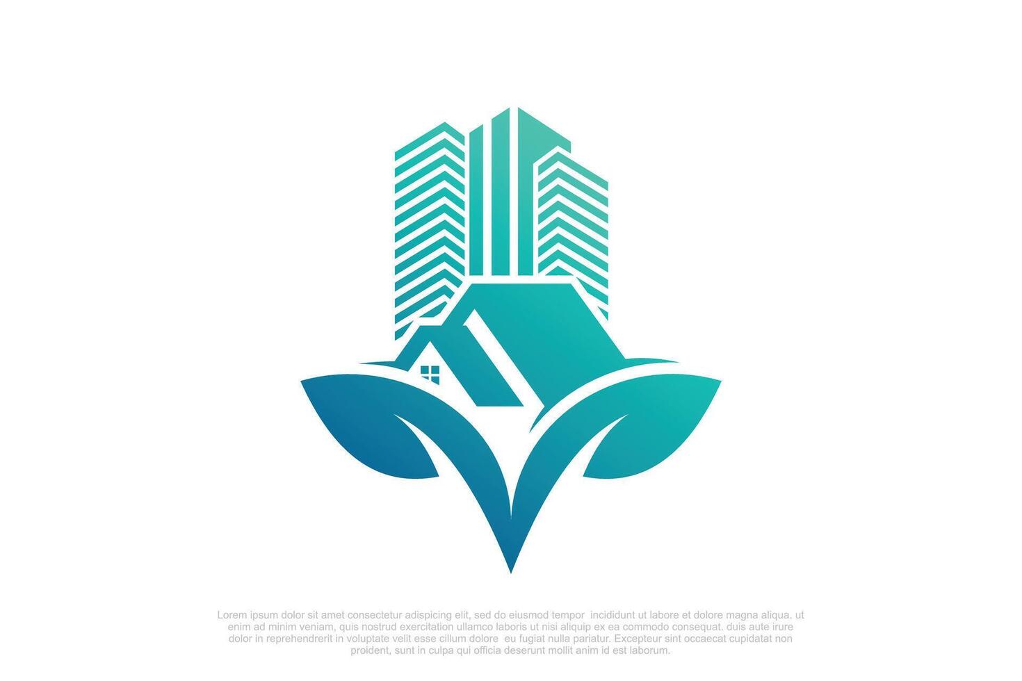 natureza cidade logotipo Projeto vetor modelo simples conceito Prêmio vetor