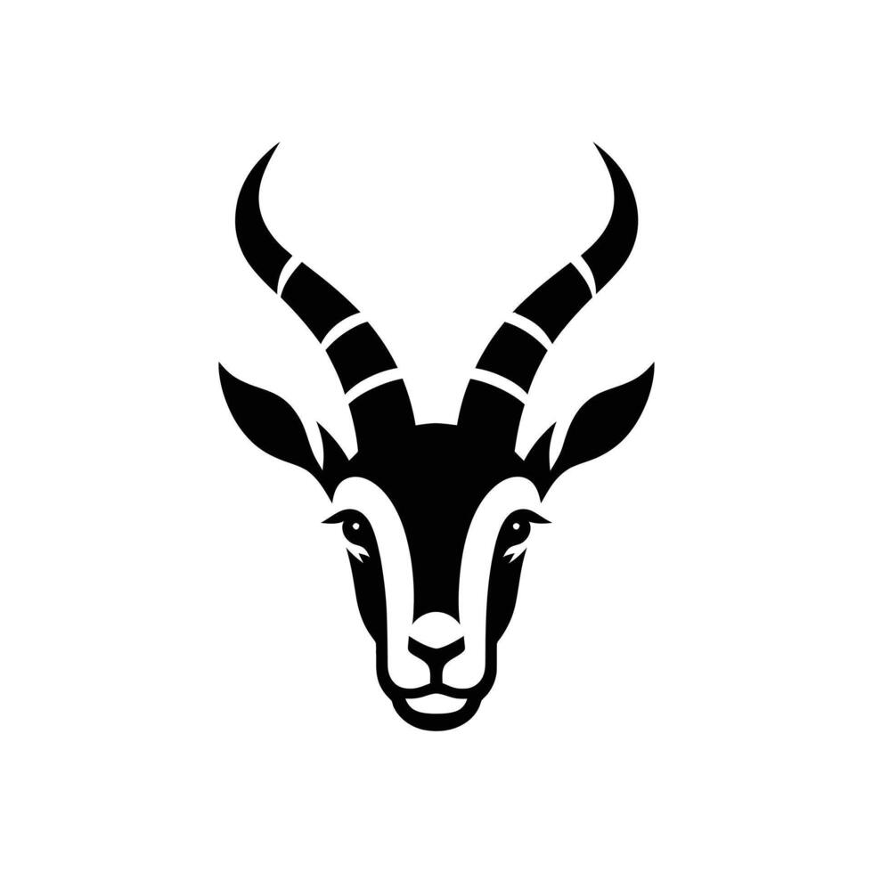 majestoso antílope gazela cabeça logotipo vetor ícone ilustração Projeto modelo