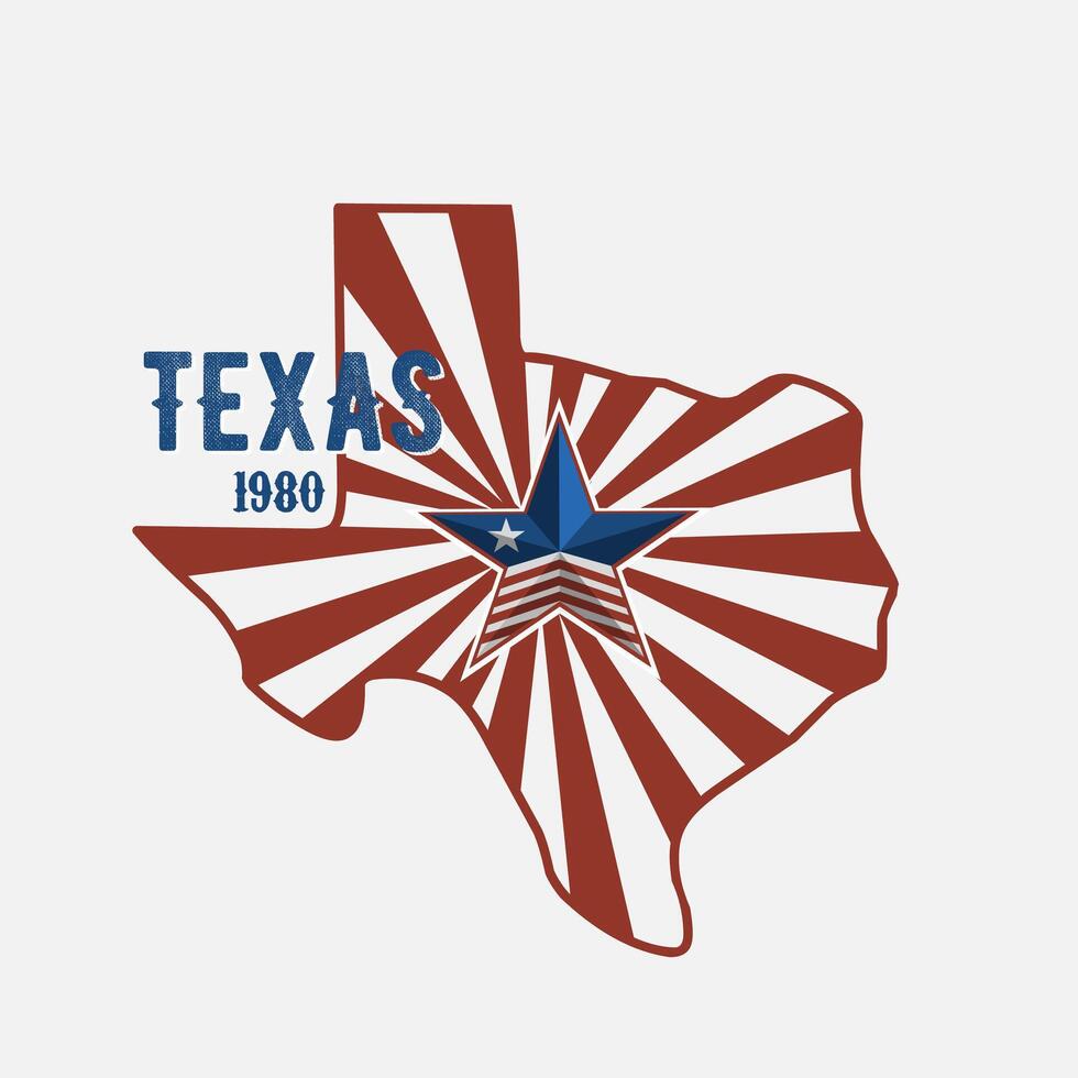 vetor do texas Estrela com vintage estilo perfeito para imprimir, vestuário, etc