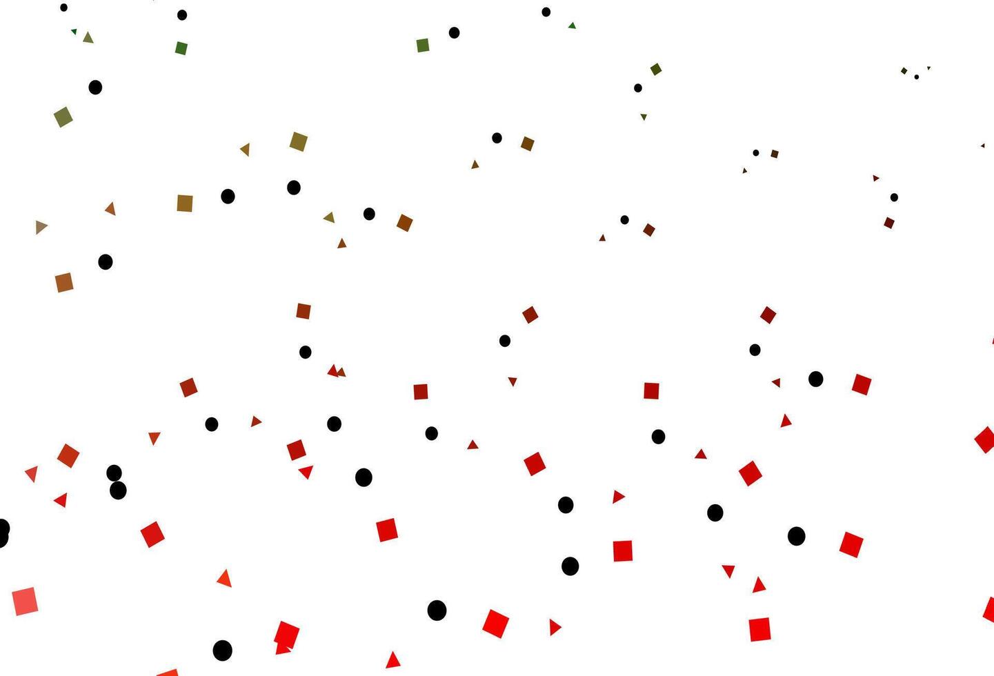 padrão de vetor verde e vermelho claro em estilo poligonal com círculos.