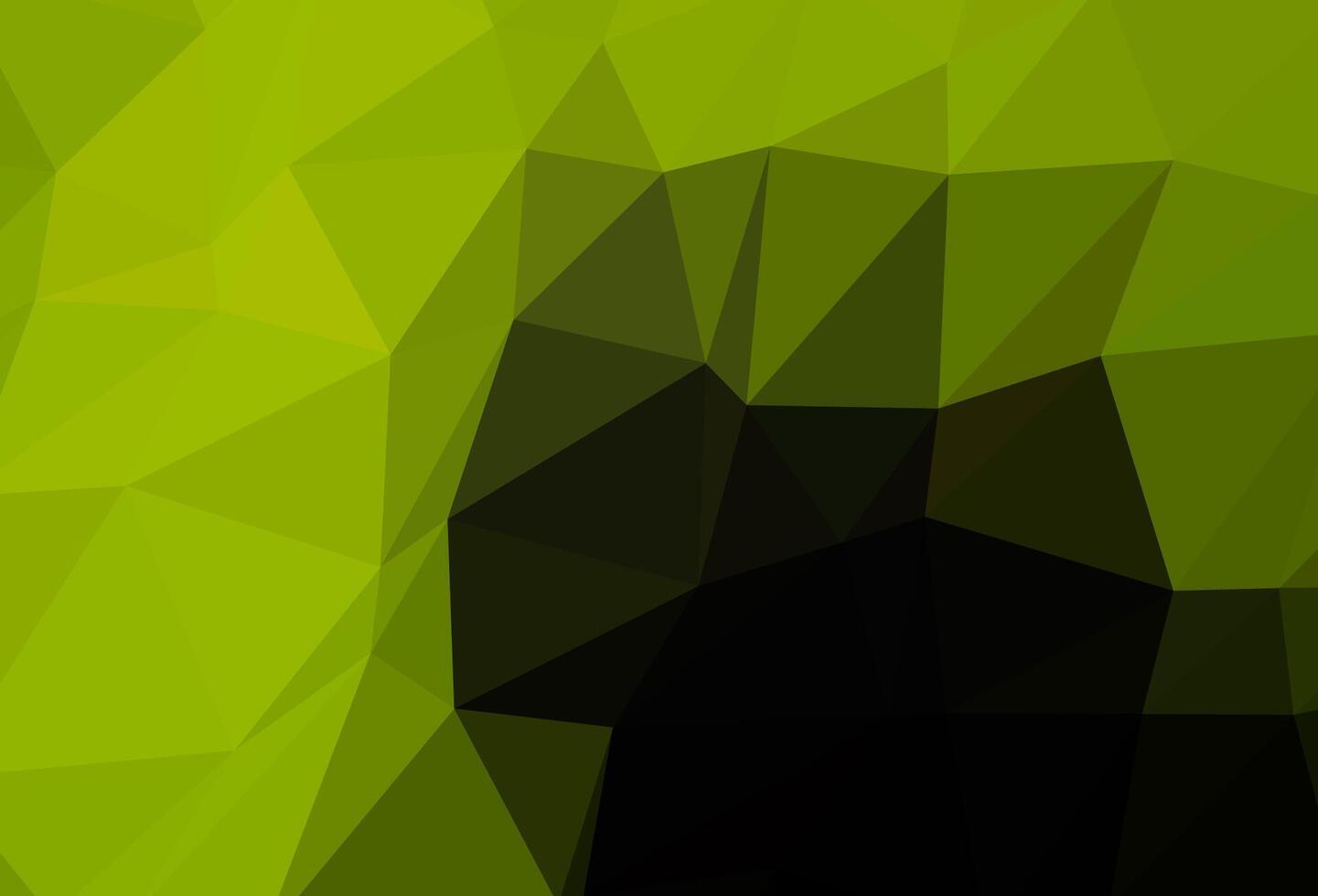 modelo poligonal de vetor verde escuro, amarelo.