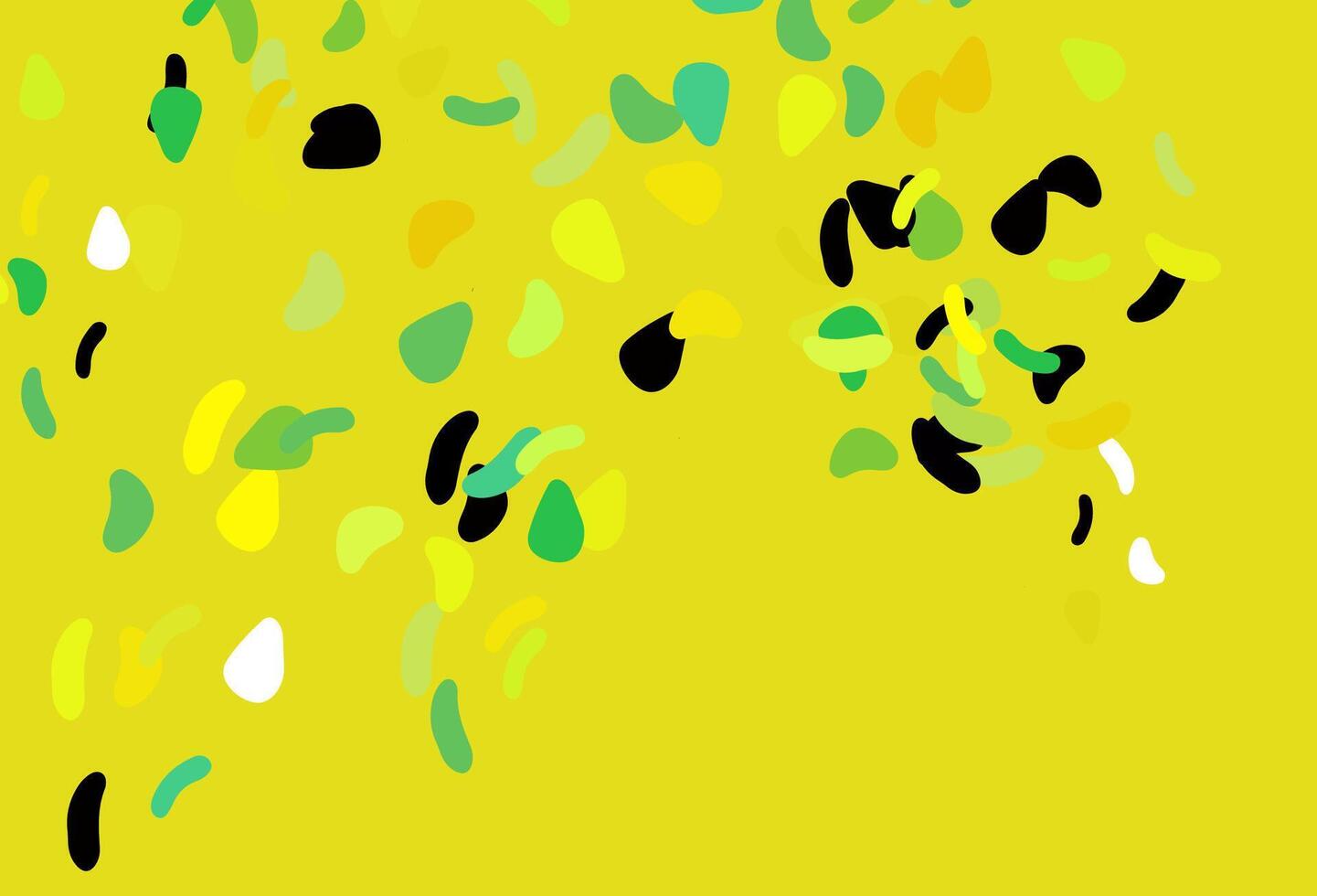 pano de fundo de vetor verde e amarelo claro com formas abstratas.