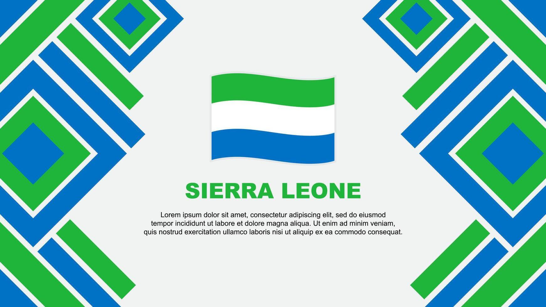 serra leone bandeira abstrato fundo Projeto modelo. serra leone independência dia bandeira papel de parede vetor ilustração. serra leone