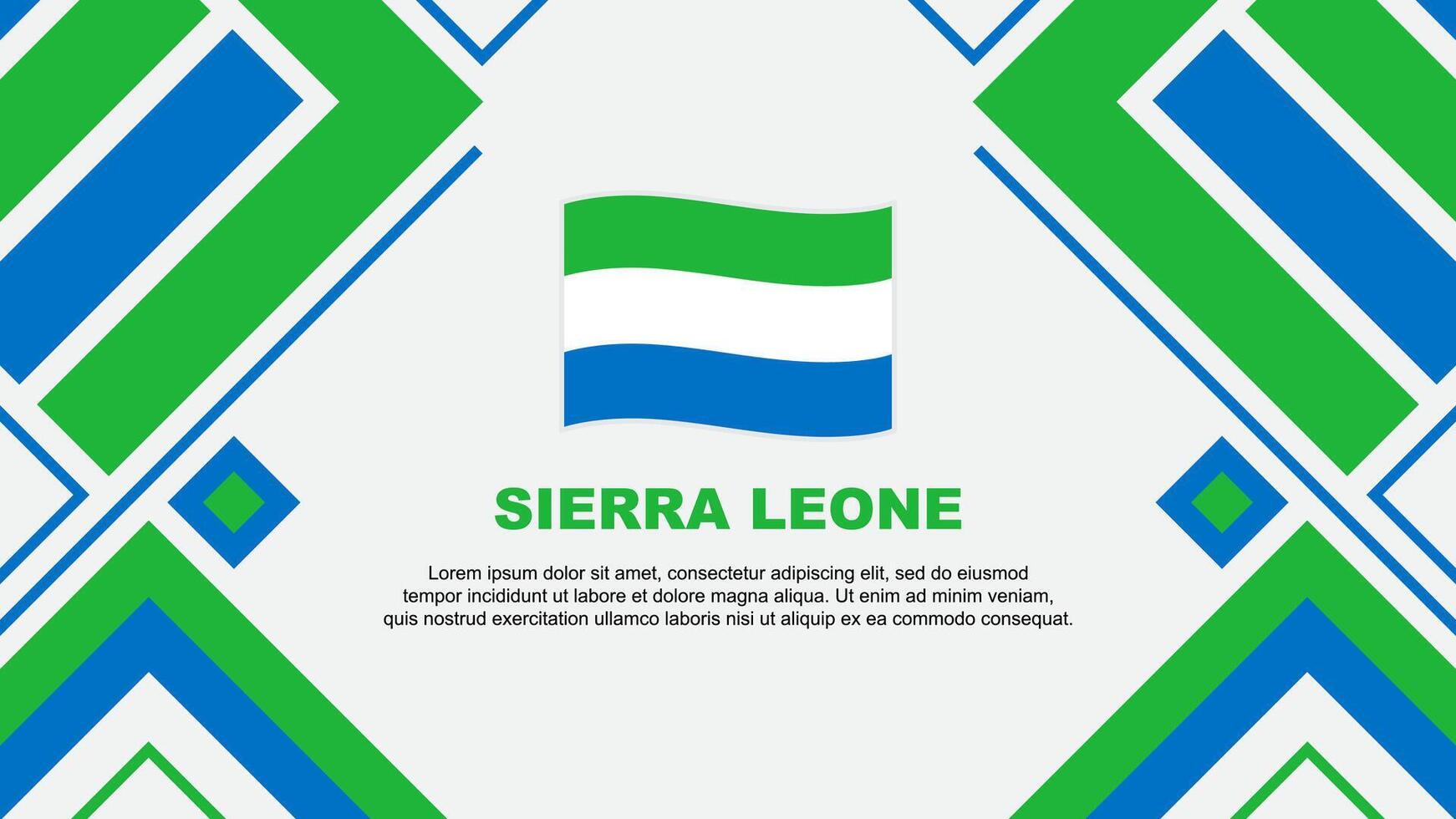 serra leone bandeira abstrato fundo Projeto modelo. serra leone independência dia bandeira papel de parede vetor ilustração. serra leone bandeira