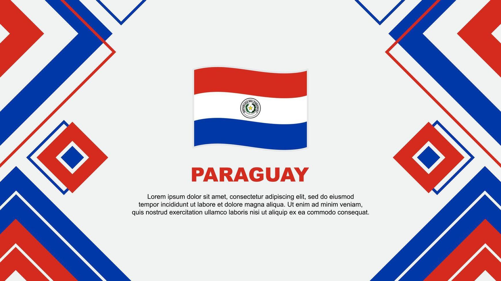 Paraguai bandeira abstrato fundo Projeto modelo. Paraguai independência dia bandeira papel de parede vetor ilustração. Paraguai fundo