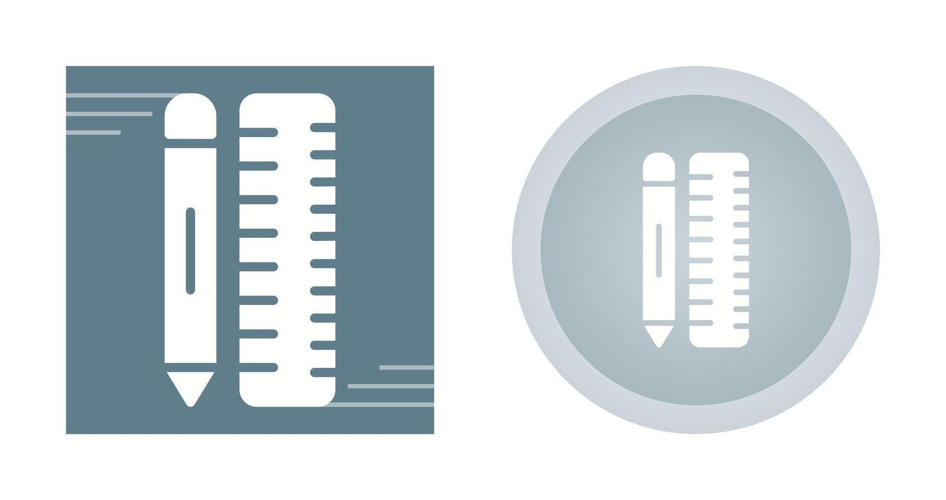 lápis com régua vetor ícone