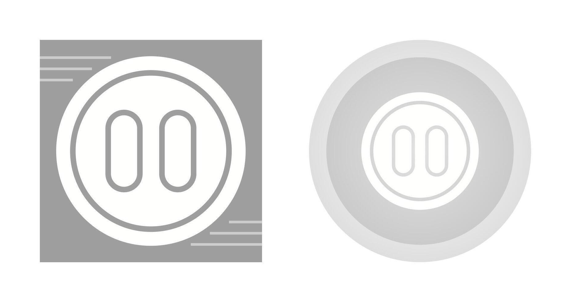 ícone de vetor de botão de pausa