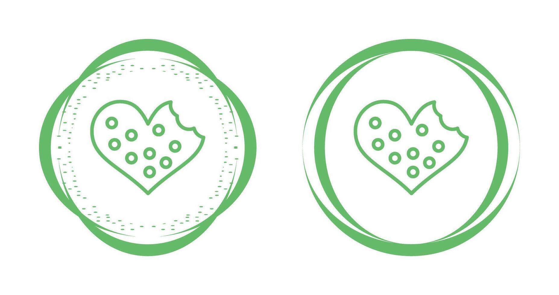 coração em forma biscoitos vetor ícone