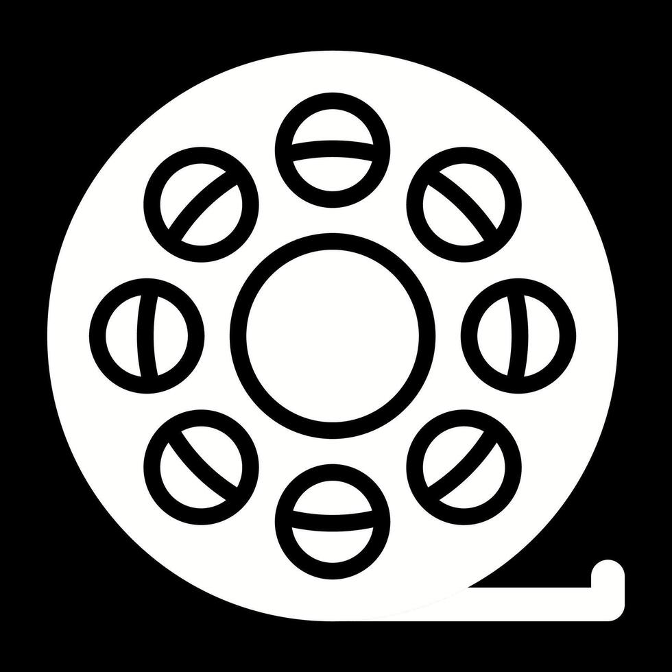 ícone de vetor de bobina de filme