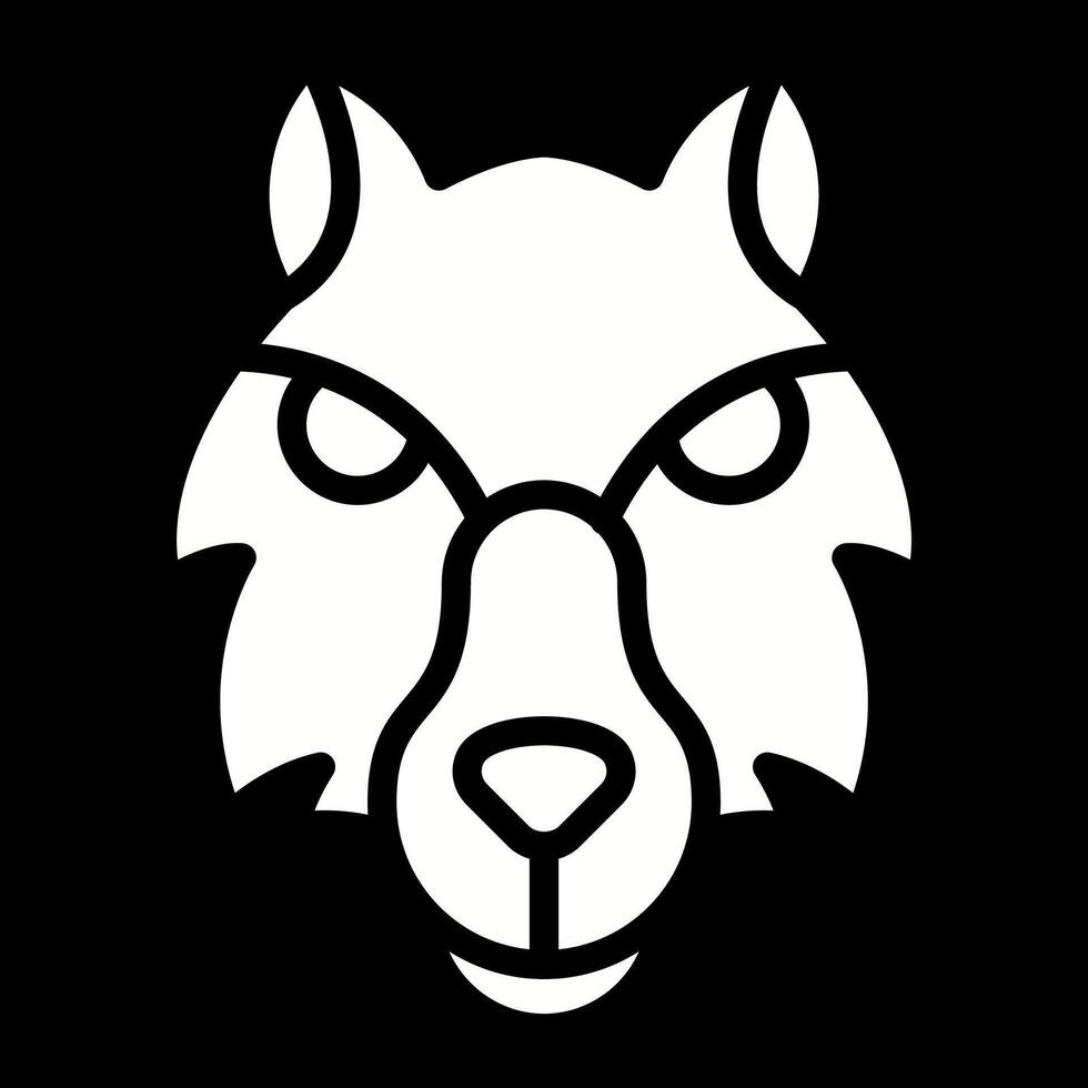 ícone de vetor de lobo