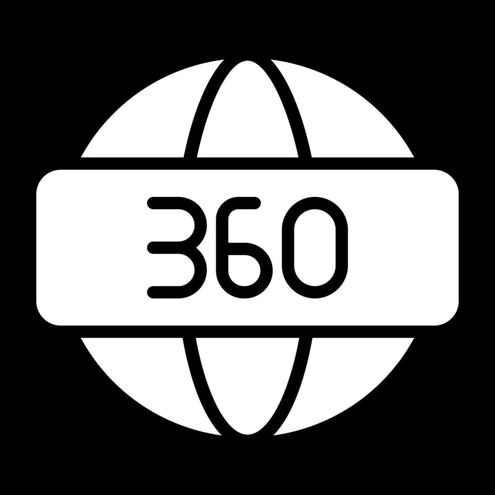 Ícone de vetor de 360 graus