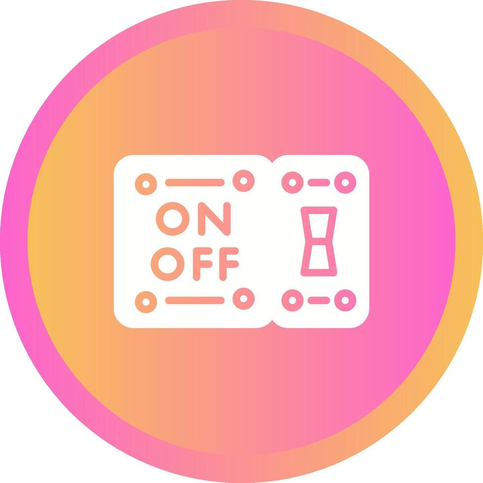 ícone de vetor de interruptor de luz