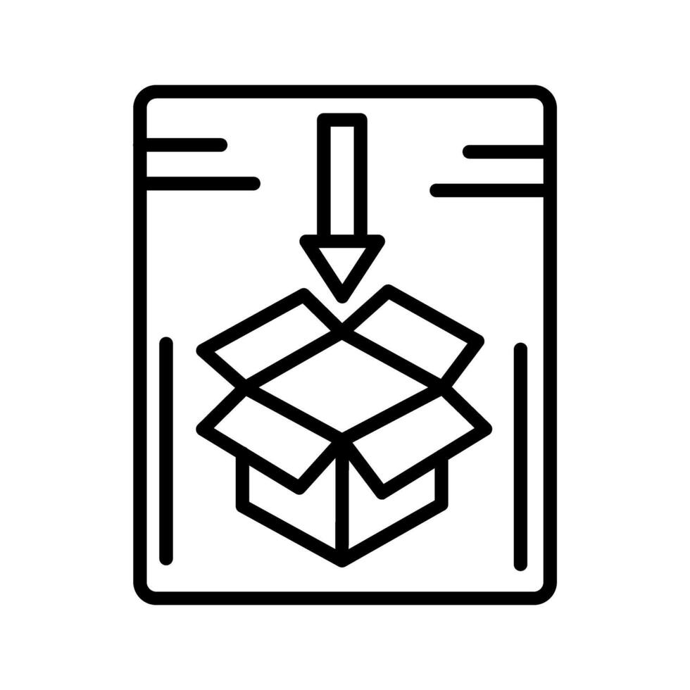 ícone de vetor de pacote