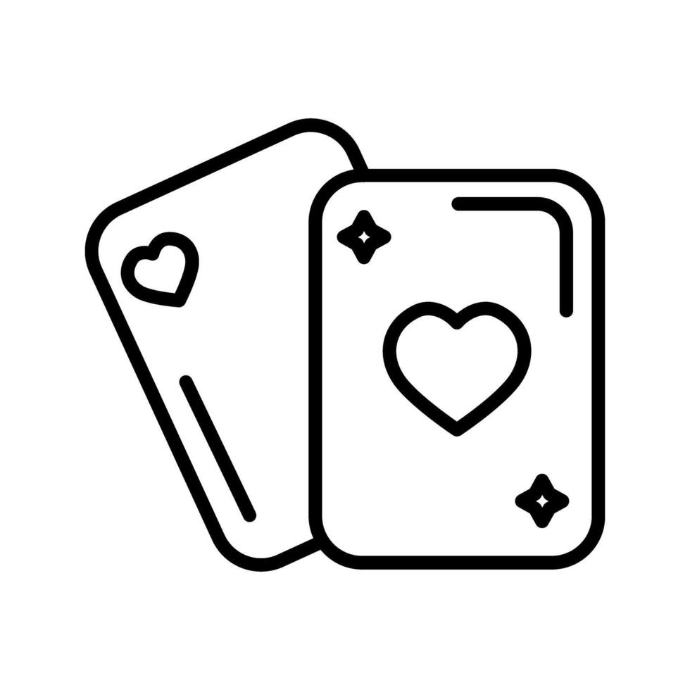 ícone de vetor de cartas de baralho