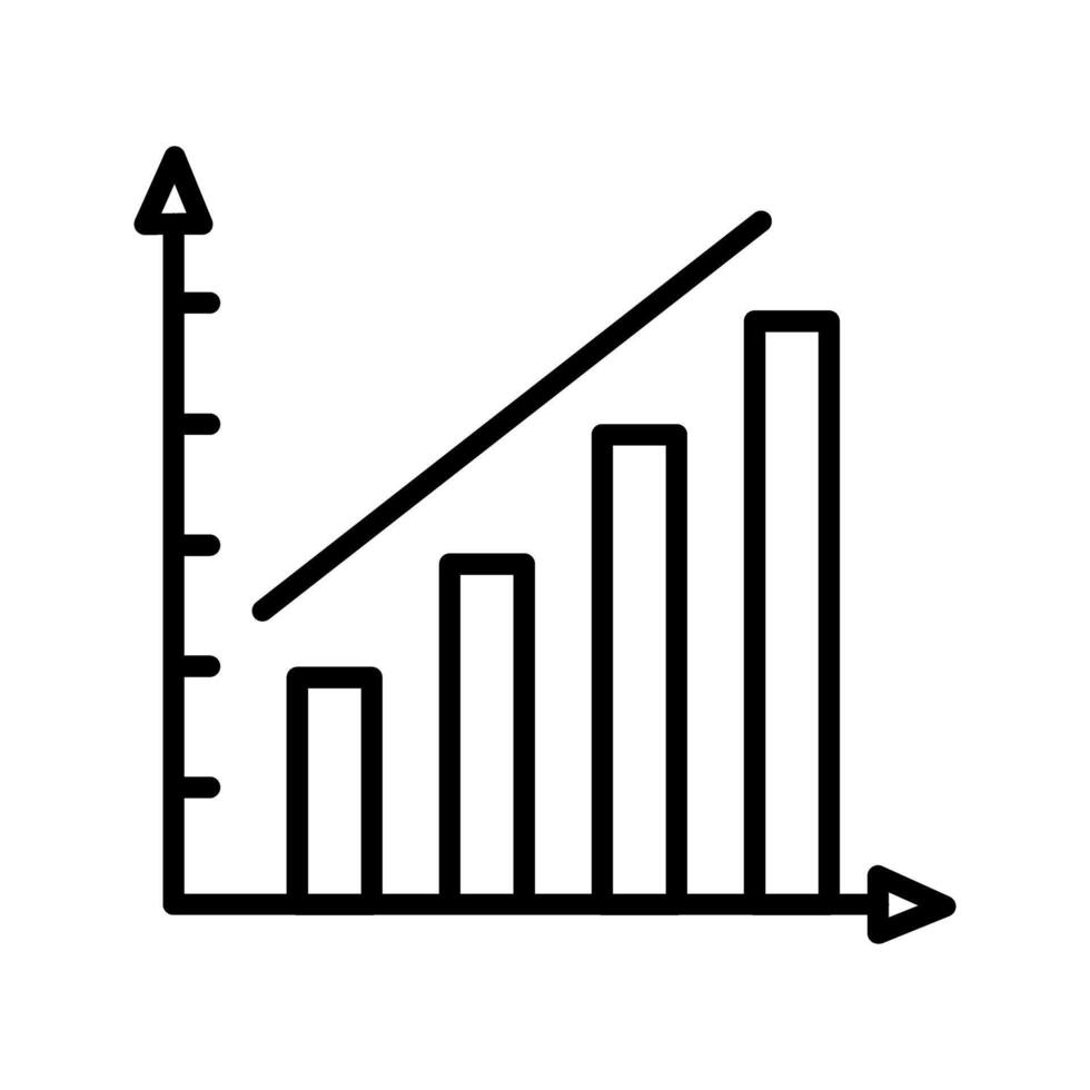 ícone de vetor de barra ascendente