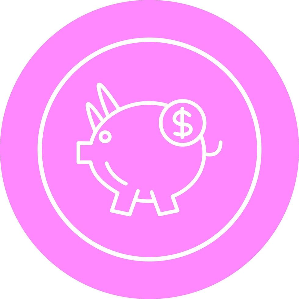 ícone de vetor de economia de porquinho