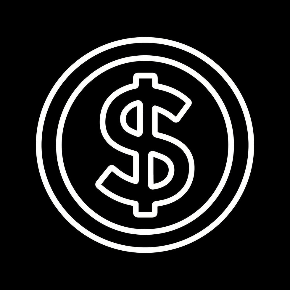 ícone de vetor de símbolo de dólar