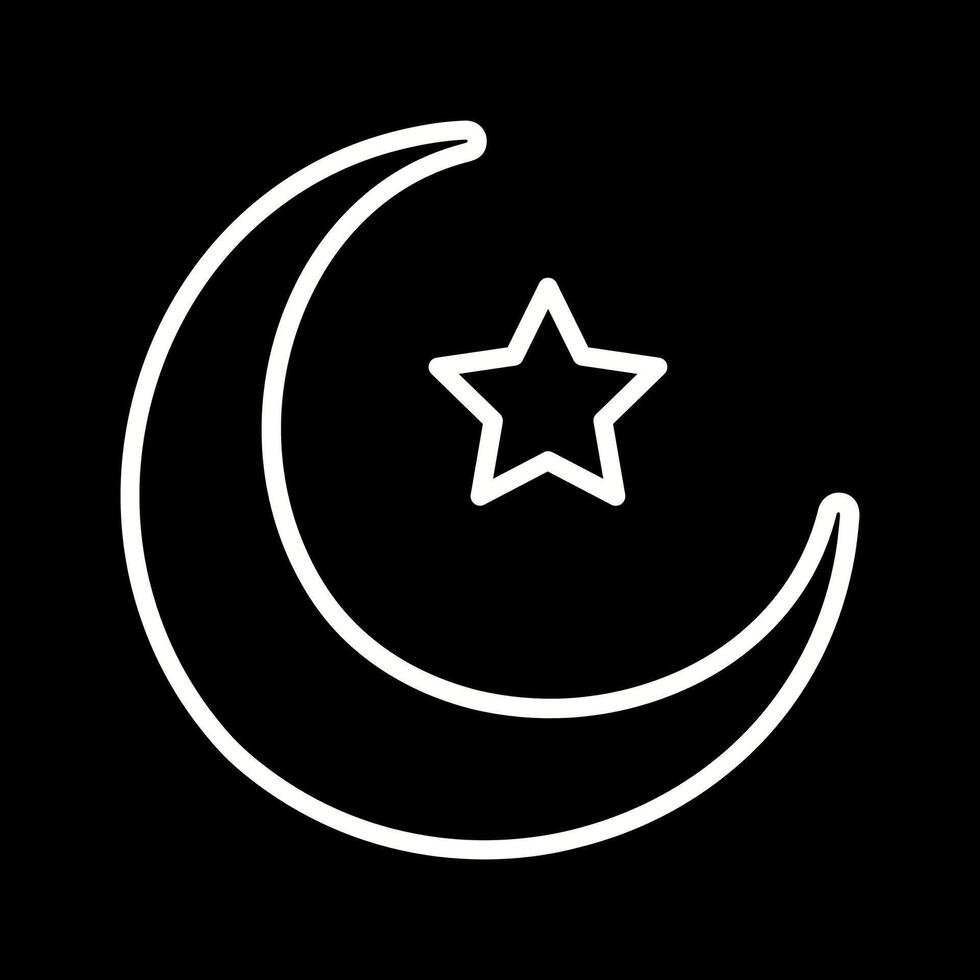 ícone do vetor lua e estrela