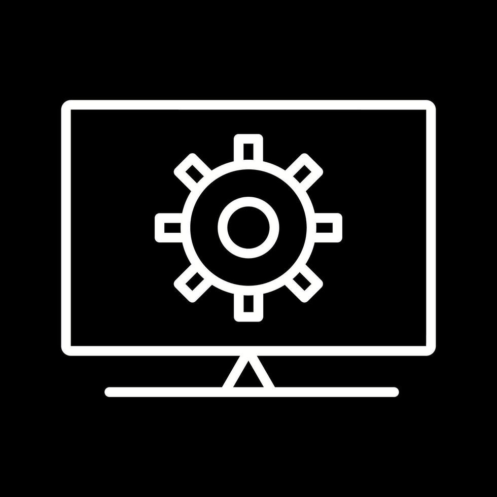 ícone de vetor de configurações do computador