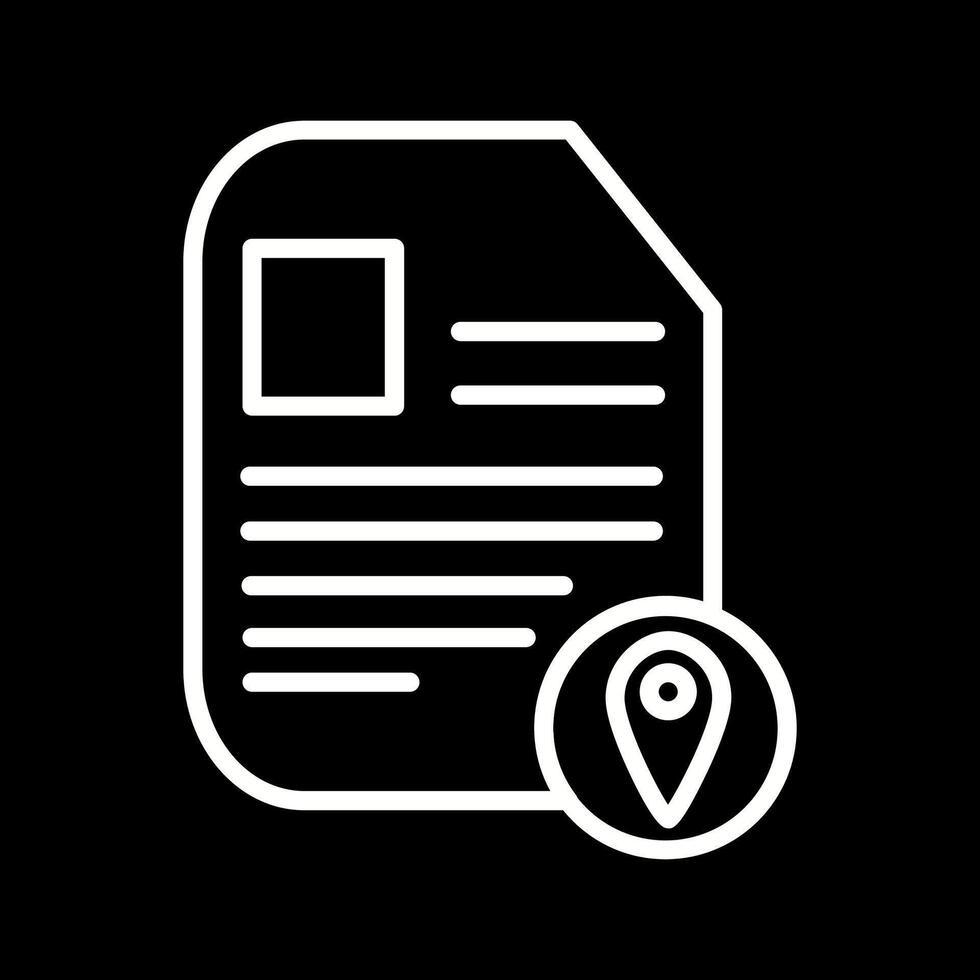 ícone de vetor de localização de documento