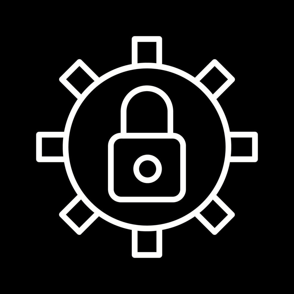 ícone de vetor de configurações de segurança