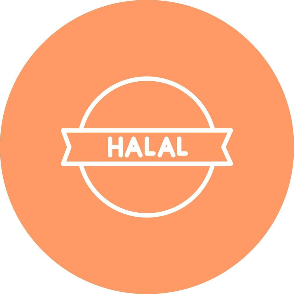 ícone de vetor de etiqueta halal