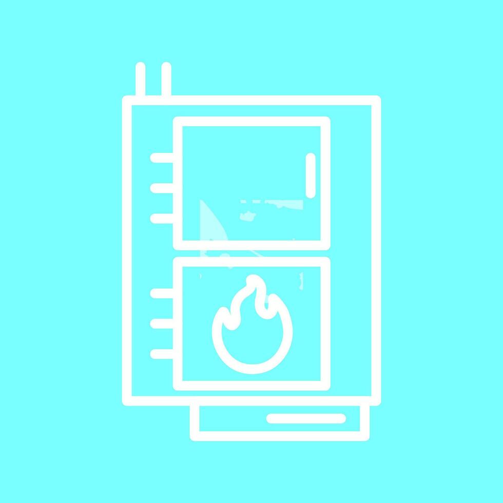 ícone de vetor de caldeira de combustível sólido