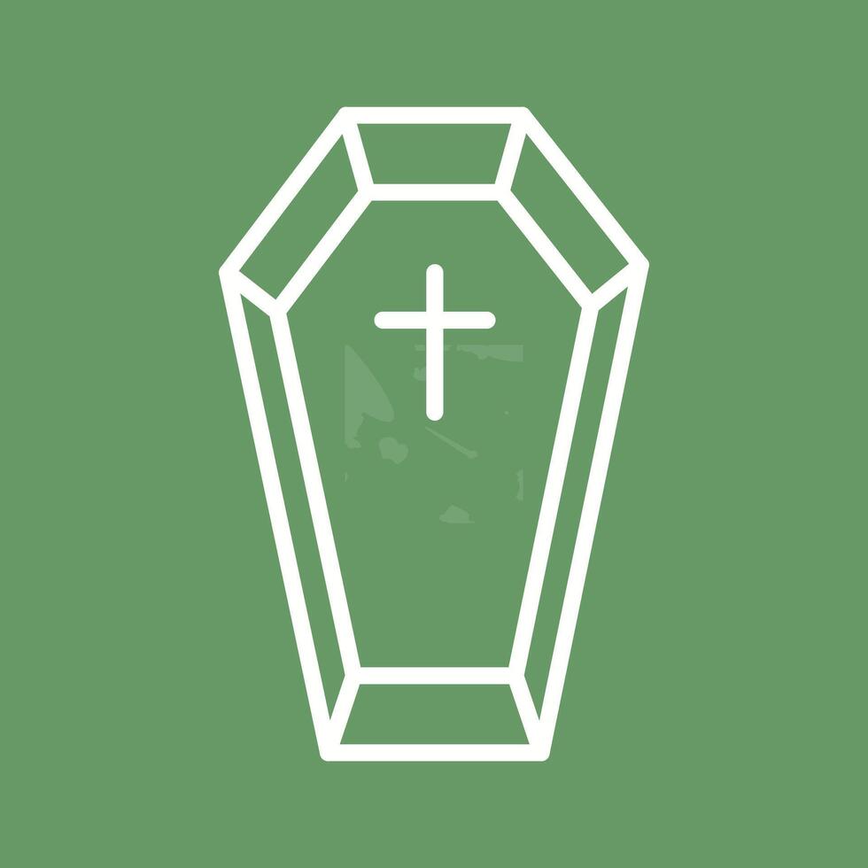 ícone de vetor de caixão