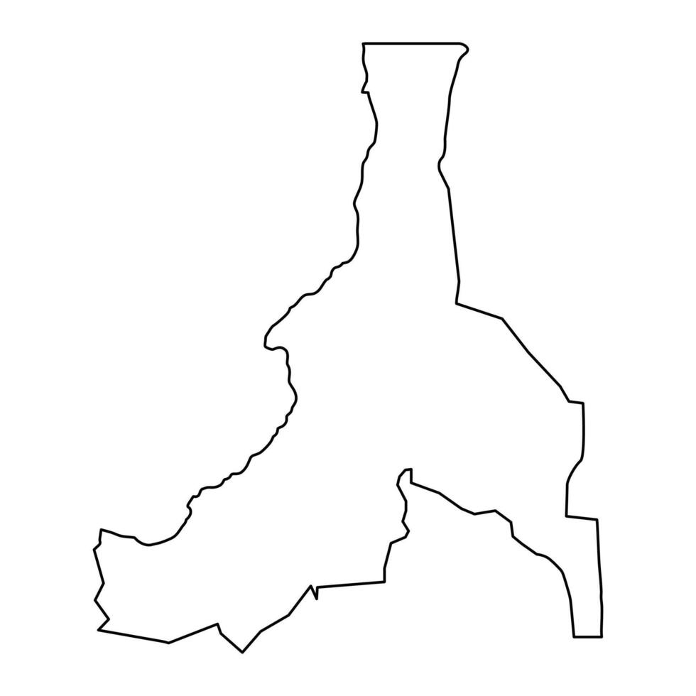 norte superior Nilo Estado mapa, administrativo divisão do sul Sudão. vetor ilustração.