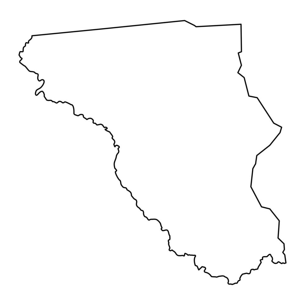 gbudwe Estado mapa, administrativo divisão do sul Sudão. vetor ilustração.