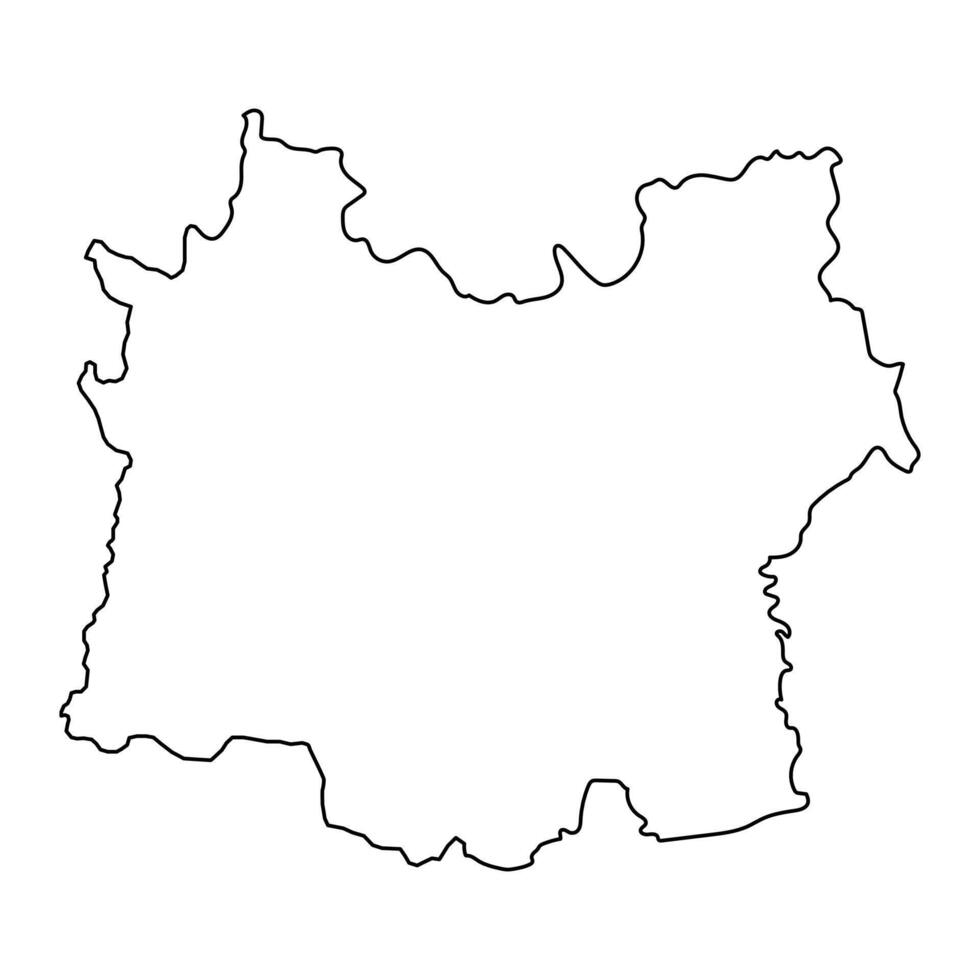 harari região mapa, administrativo divisão do Etiópia. vetor ilustração.