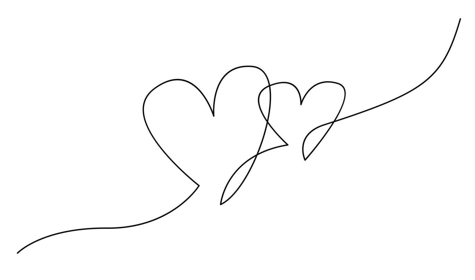 lareira amor contínuo linha mão escrevendo ilustração vetor