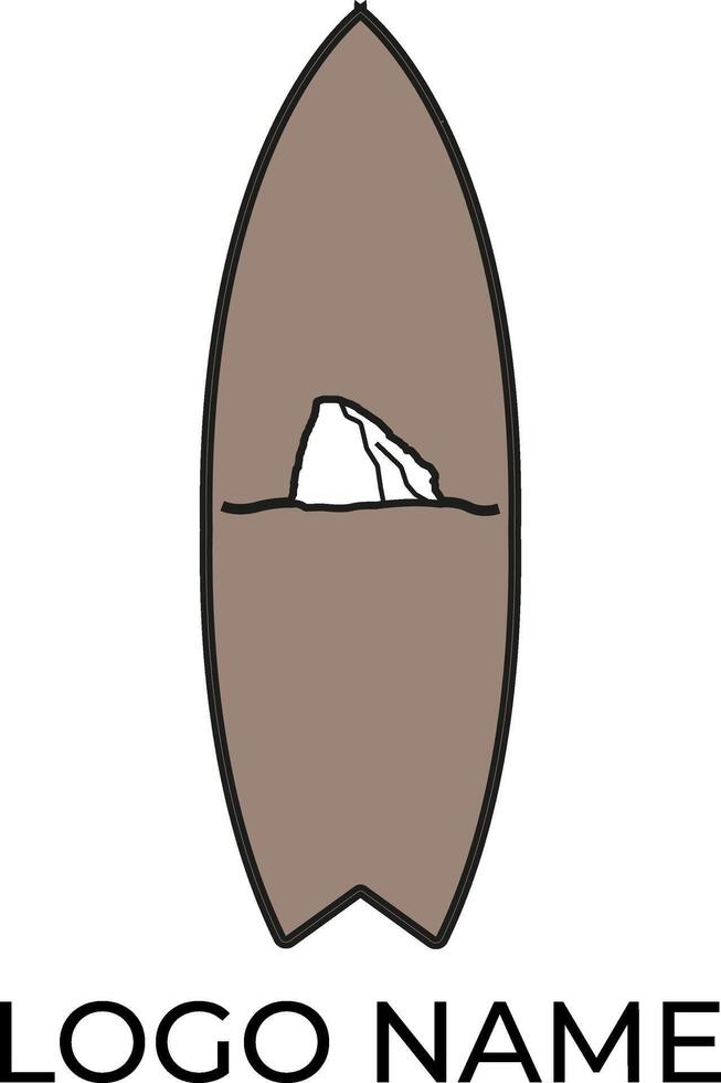 Rocha surfar ícone logotipo Projeto vetor