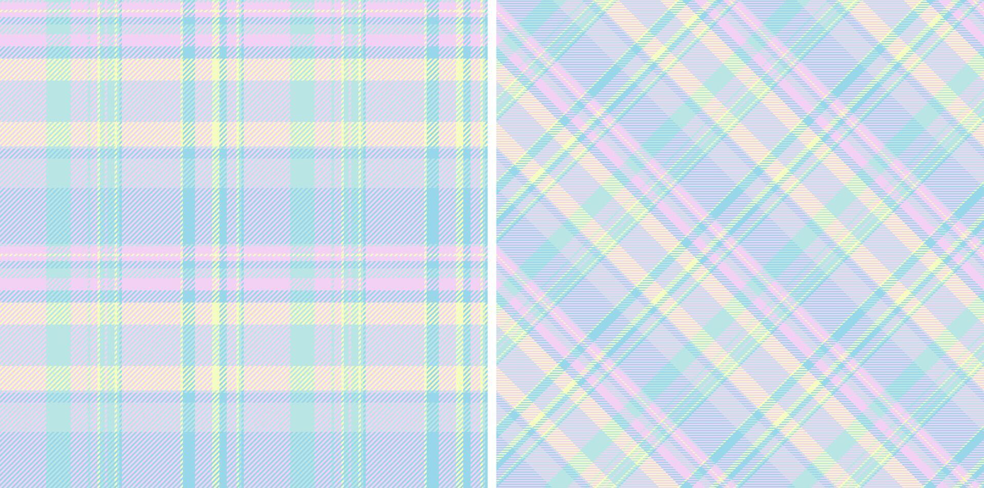 textura têxtil tartan do fundo desatado tecido com uma padronizar vetor xadrez verificar. conjunto dentro arco Iris cores. calças para mulheres.