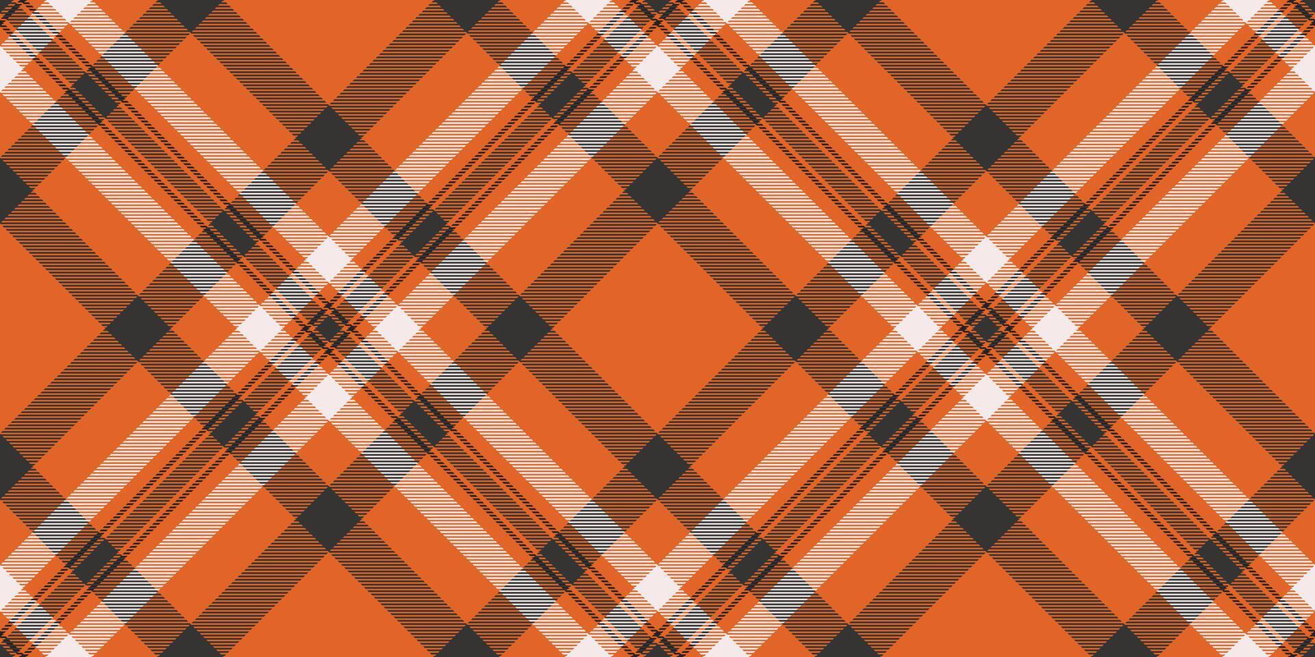 retângulo xadrez tecido textura, uniforme desatado têxtil verificar. rústico padronizar fundo tartan vetor dentro laranja e cinzento cores.