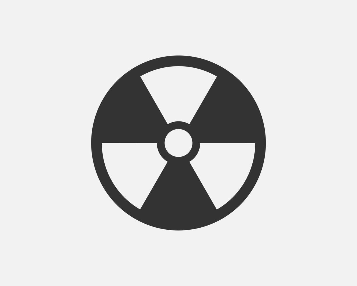 vetor de ícone de radiação. símbolo de perigo de sinal radioativo de aviso.