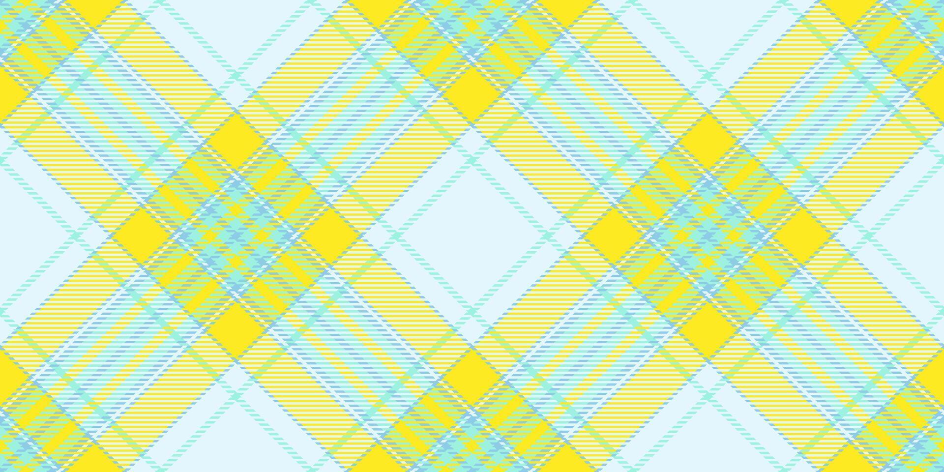 alegre xadrez tartan têxtil, fofa tecido desatado fundo. xadrez textura vetor padronizar Verifica dentro luz e amarelo cores.