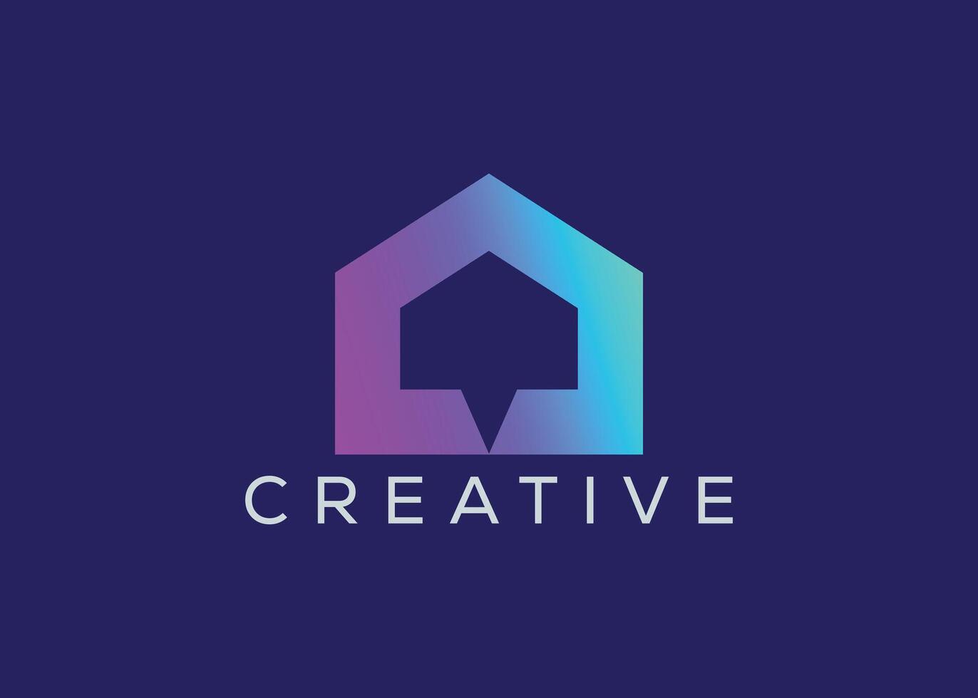 minimalista casa bate-papo logotipo Projeto vetor modelo. criativo moderno real Estado casa bate-papo logotipo