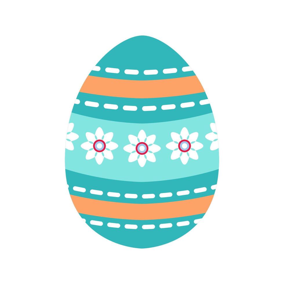 feliz Páscoa. Páscoa ovos com diferente texturas em uma branco fundo. Primavera feriado. vetor ilustração. feliz Páscoa ovos plano Projeto .