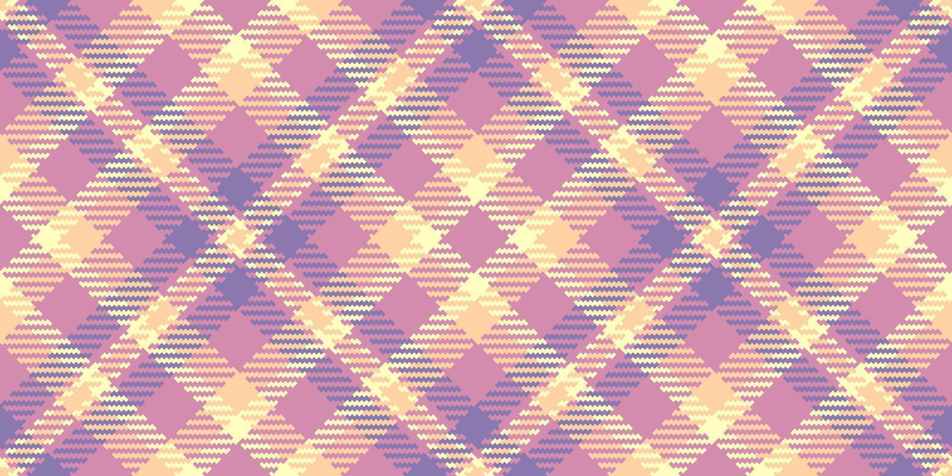 imagem Verifica vetor têxtil, cama desatado textura tartan. decorar fundo xadrez tecido padronizar dentro Rosa e laranja cores.