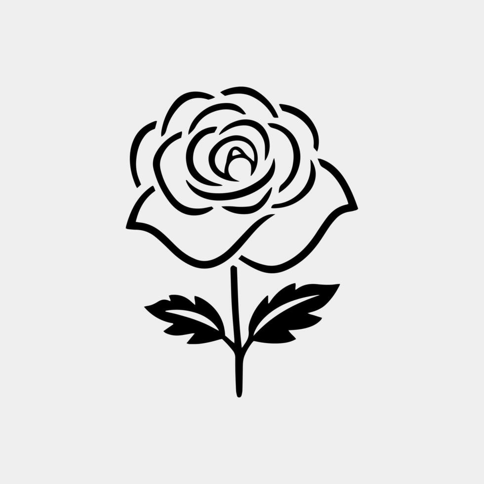 rosa logotipo vetor ícone modelo