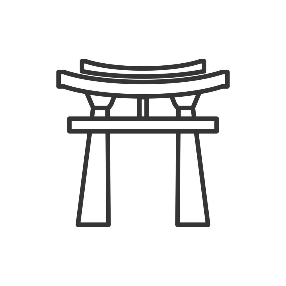 torii portão esboço ícone pixel perfeito para local na rede Internet ou Móvel aplicativo vetor