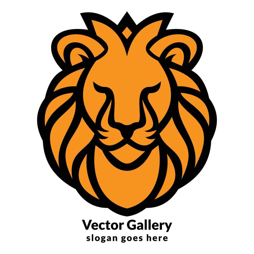 design de logotipo de mascote de leão vetor