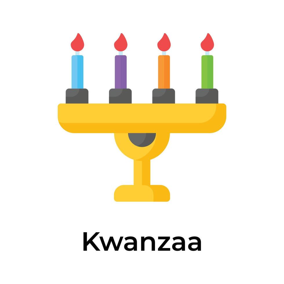 feliz kwanzaa, kwanzaa dia criativo ícone, pronto para usar e baixar vetor