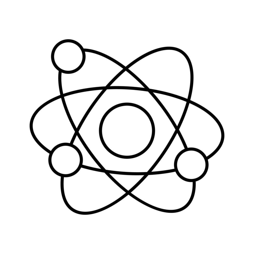 a isométrico vetor estilo do quantum física, átomo ícone Projeto