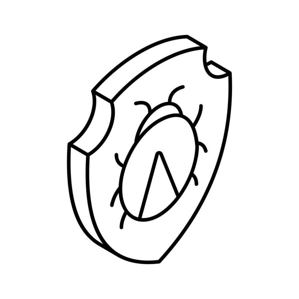 erro em proteção escudo mostrando conceito ícone do antivírus isométrico estilo vetor