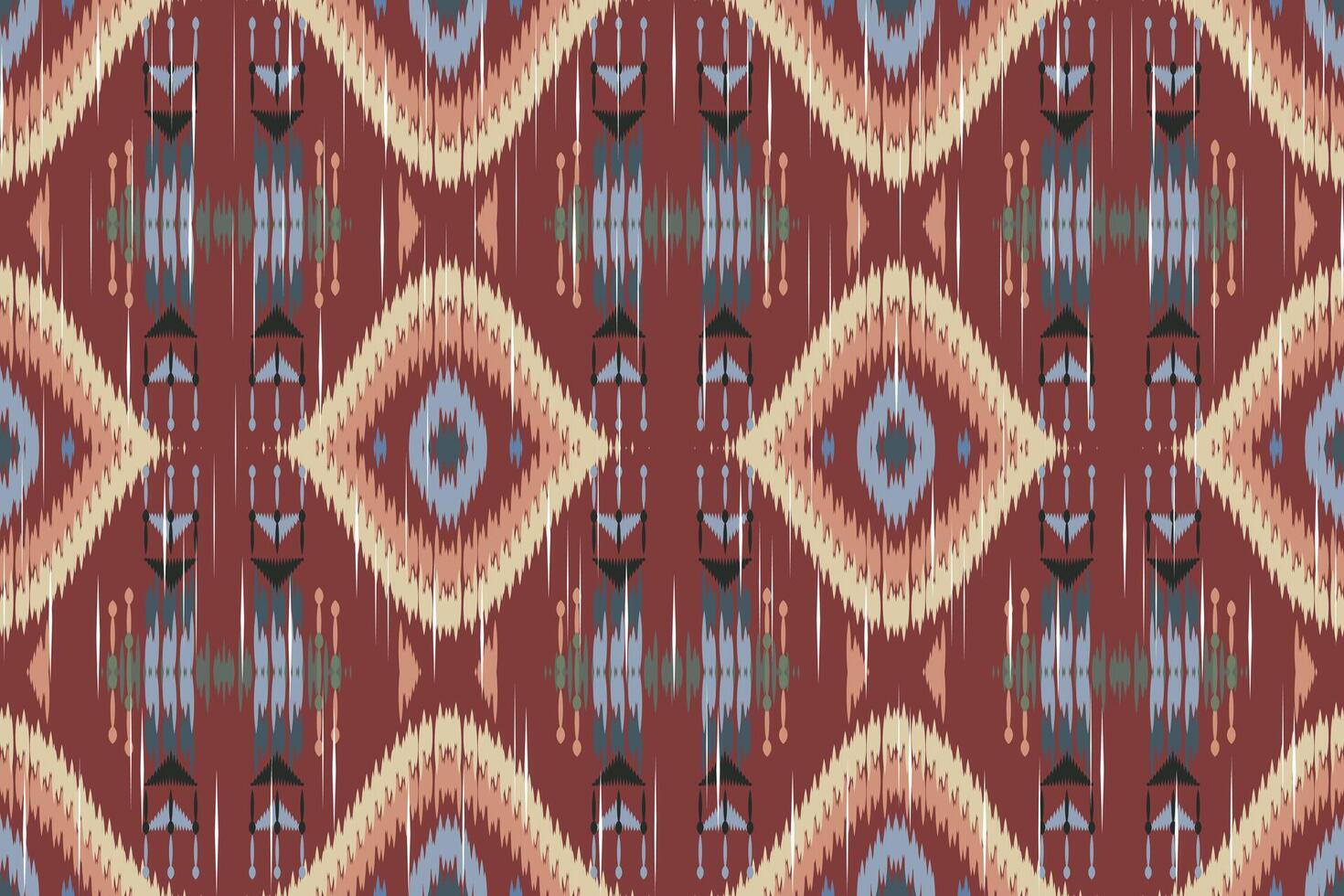 ikat paisley bordado em a tecido dentro Indonésia, Índia e ásia países.geométrico étnico oriental desatado padrão.aztec estilo. ilustração.design para textura,tecido,vestuário,embrulho,tapete. vetor