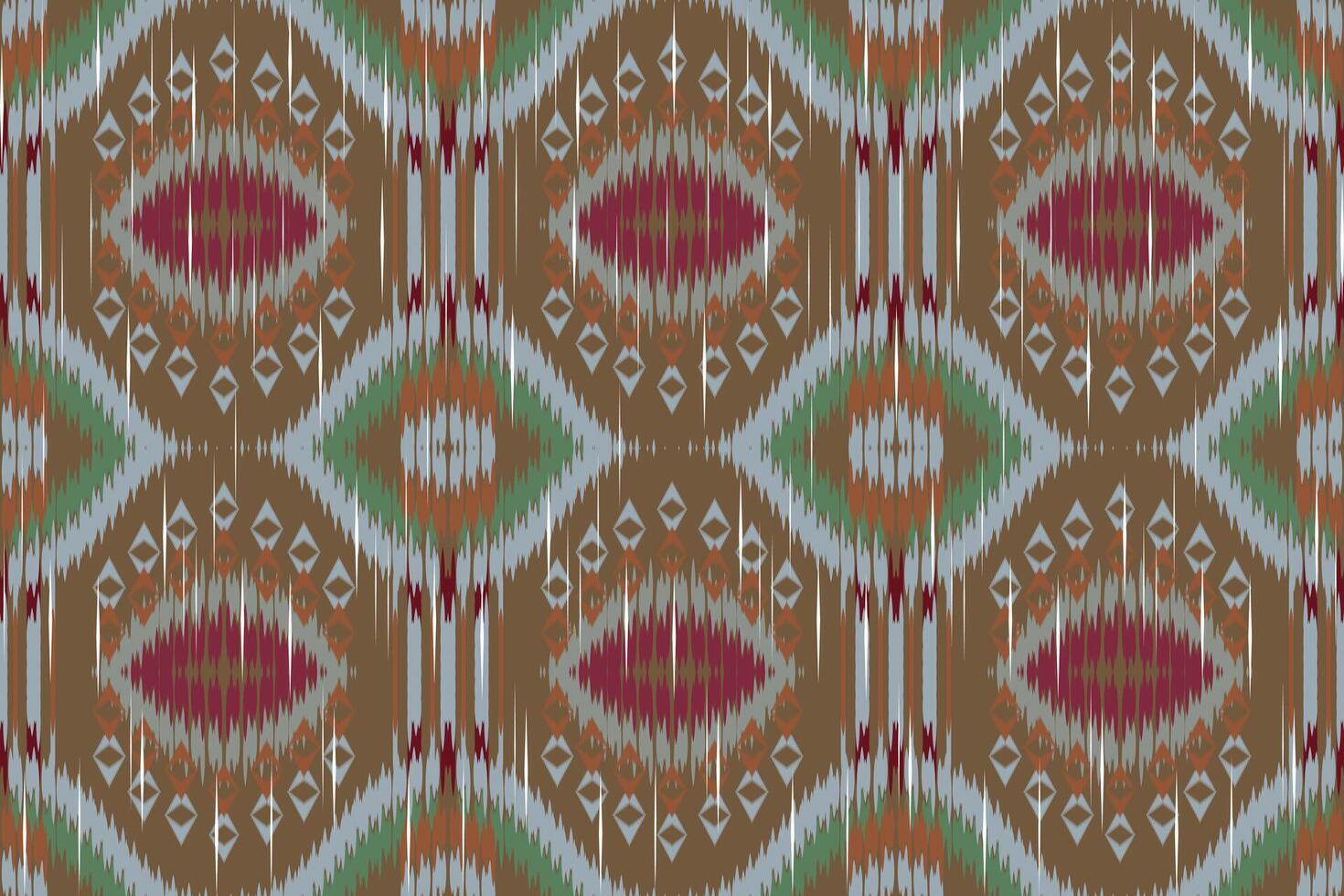 ikat paisley bordado em a tecido dentro Indonésia, Índia e ásia países.geométrico étnico oriental desatado padrão.aztec estilo. ilustração.design para textura,tecido,vestuário,embrulho,tapete. vetor