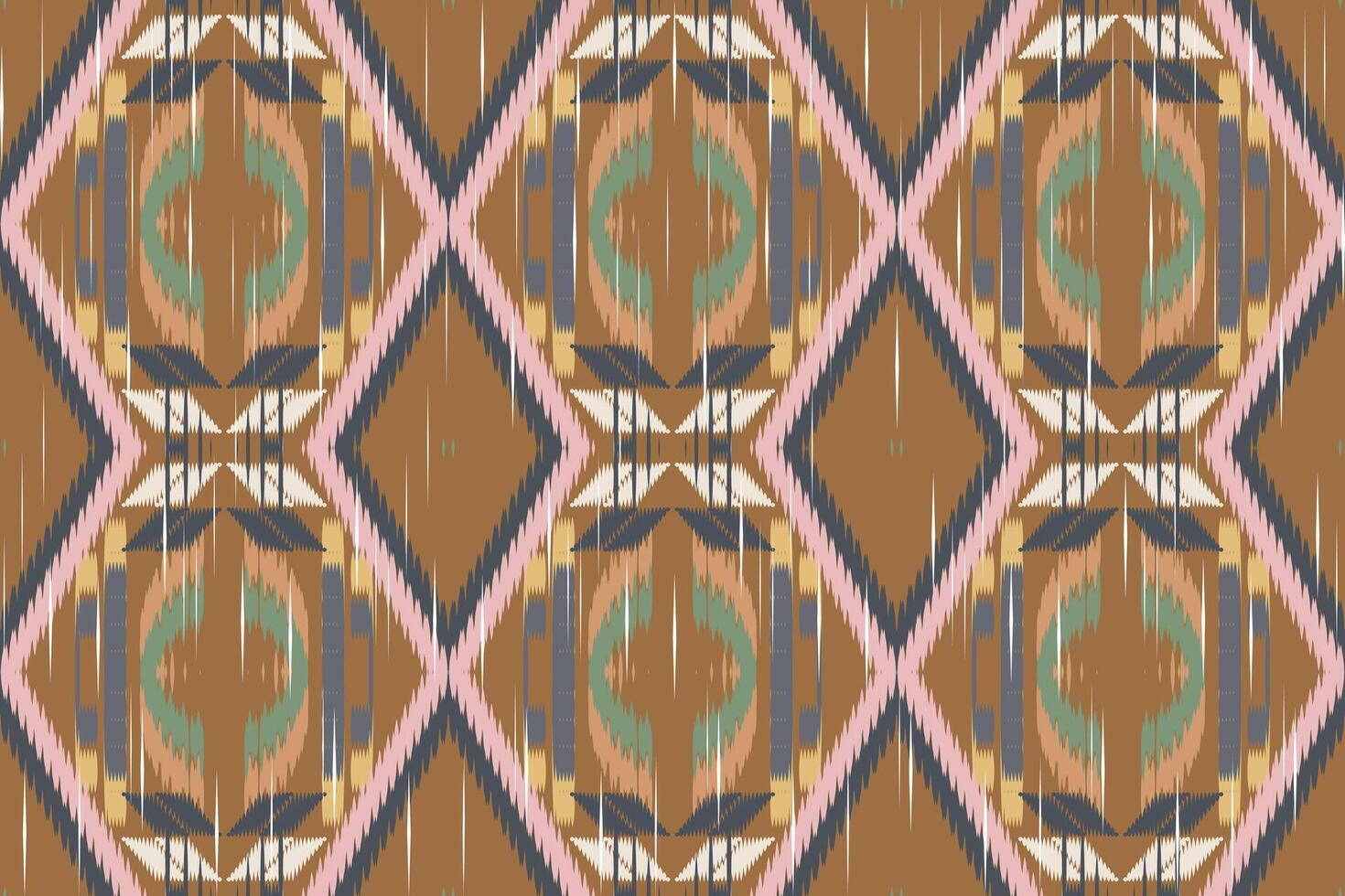 ikat paisley bordado em a tecido dentro Indonésia, Índia e ásia países.geométrico étnico oriental desatado padrão.aztec estilo. ilustração.design para textura,tecido,vestuário,embrulho,tapete. vetor